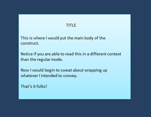 thinking outside the box